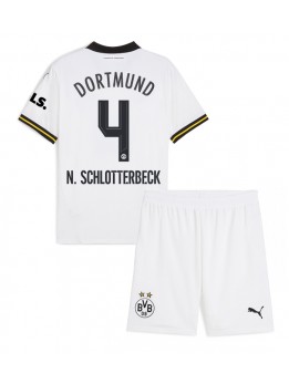 Billige Borussia Dortmund Nico Schlotterbeck #4 Tredjedraktsett Barn 2024-25 Kortermet (+ Korte bukser)